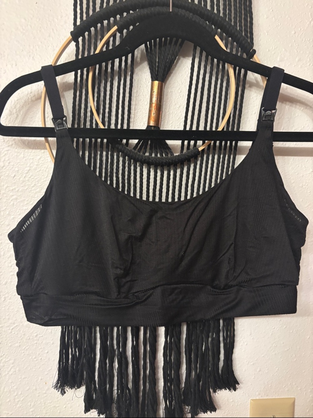 Black Nursing/Clip-Down Sports Bra